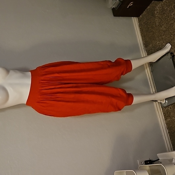 VTG CACHE 1980s Linen Harem Style Cropped High Waist Baddie Pants - Picture 2 of 8